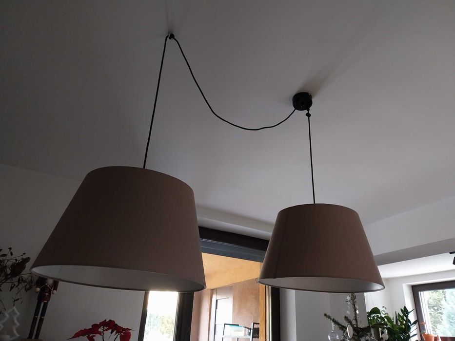 Podwójna lampa wiszące +2żarówki