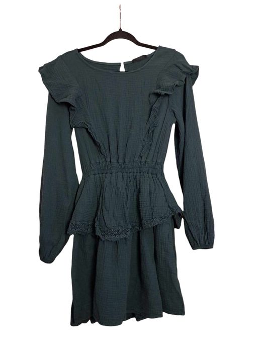 Elegancka marszczona sukienka na długi rękaw