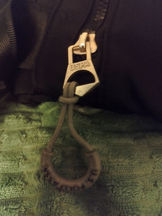 Orginalna U.S. polo assn. czarna listonoszka Nylon USPA