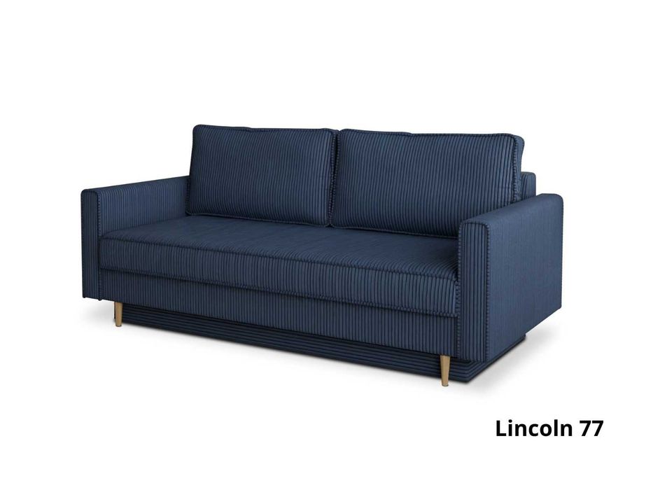 sztruksowa kanapa z funkcją spania