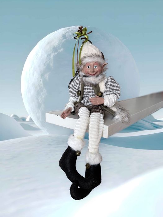 elf na pòłke świąteczny zimowy