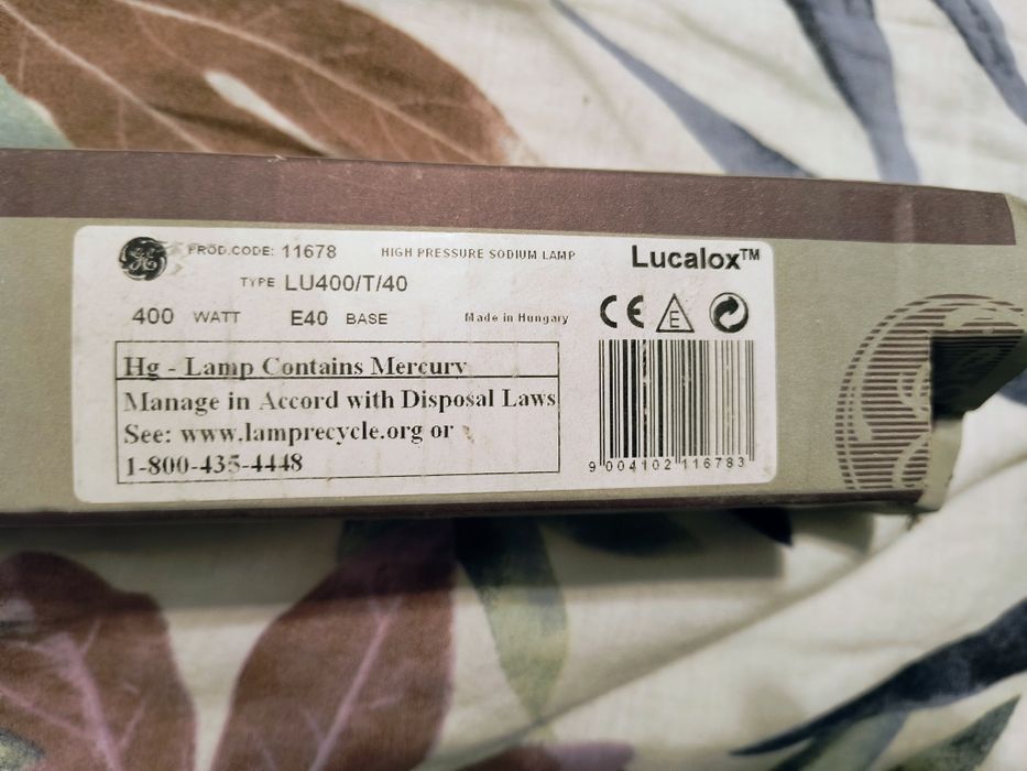 Żarówka sodowa 400w Lucalox