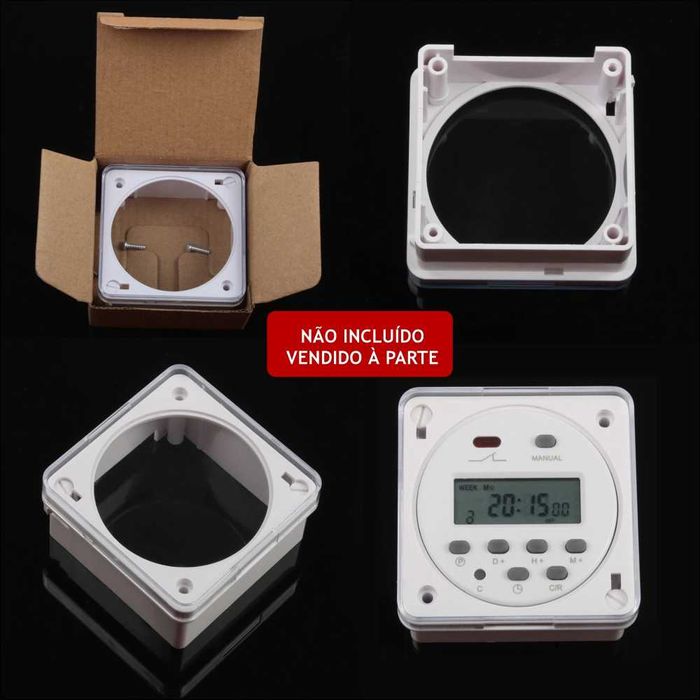 Relógio temporizador LCD digital 7 dias (220V / 12V / 24V / 5V)