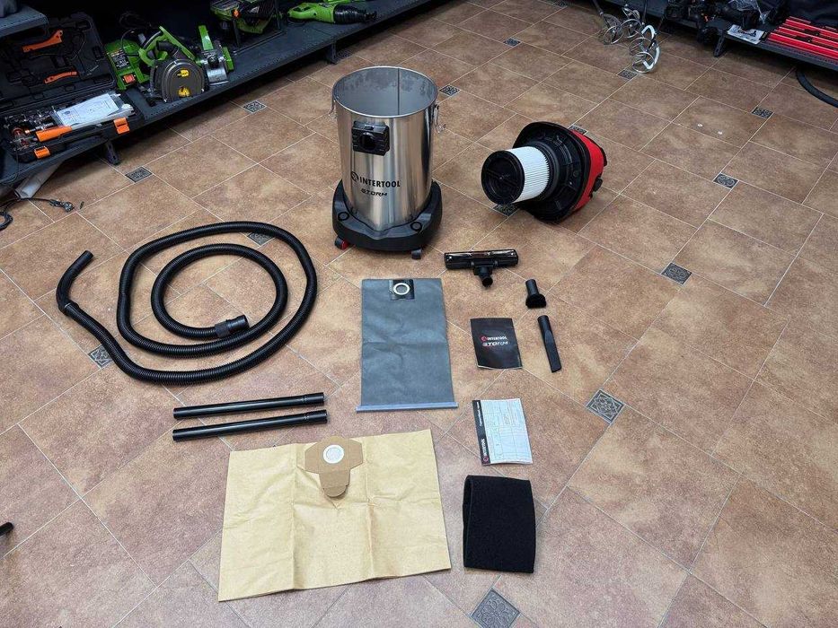 Пилосос STORM бак 30 л., З нержавійки, Синхронний старт Гарантія 12міс