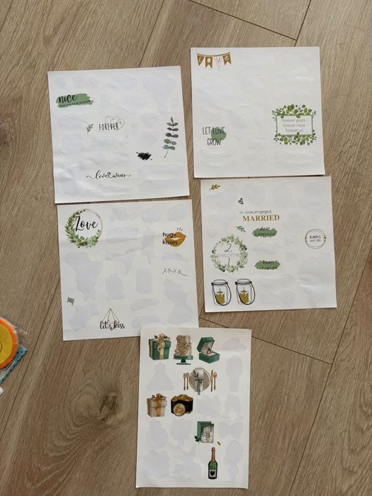 Ozdoby ślubne księga gości wieczór panieński naklejki balony używane nowe