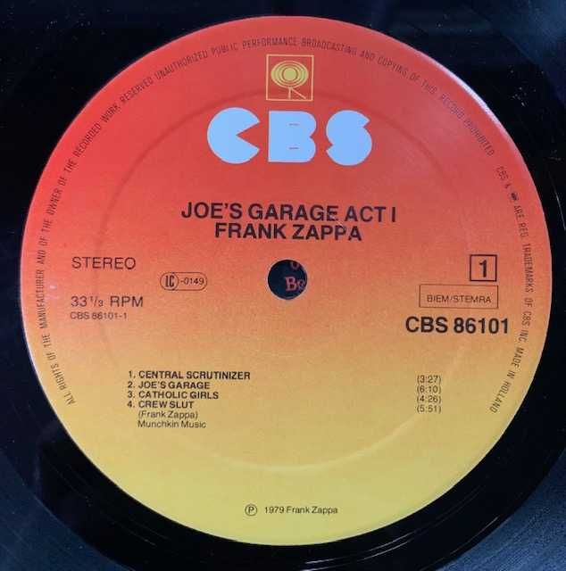 Zappa ‎– Joe's Garage Act I.