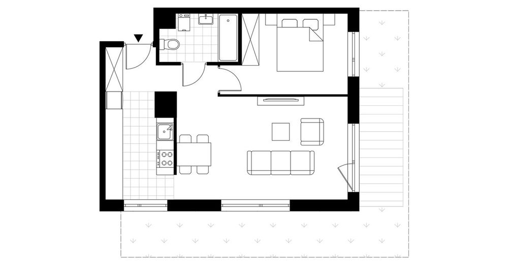 2-pokojowe mieszkanie 51m2 + ogródek Bezpośrednio