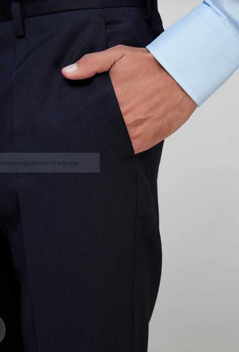 Hugo Boss чоловічі темно-сині вовняні брюки Gibson cyl flat front solid slim fit wool dress pants, оригінал, нові, розмір: L, XL, XXL