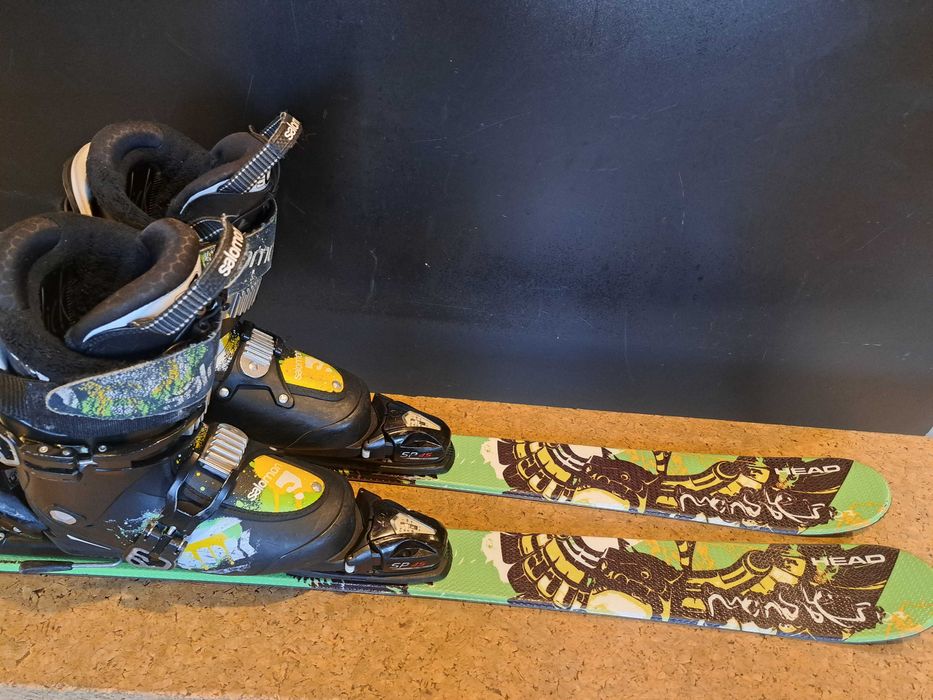 komplet narty Head Monster Team 127 cm 130 + buty Salomon 37 -38