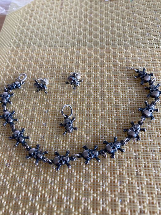 Czaszki komplet srebrny