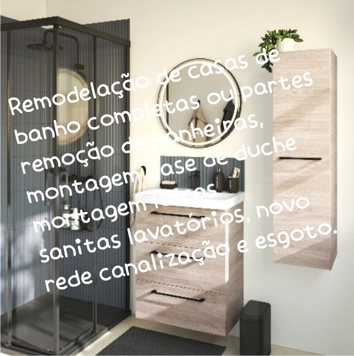 Remodelação casas de banho e cozinhas.