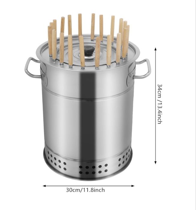 Портативний мангал-бочка з шампурами - ідеально для пікніка!