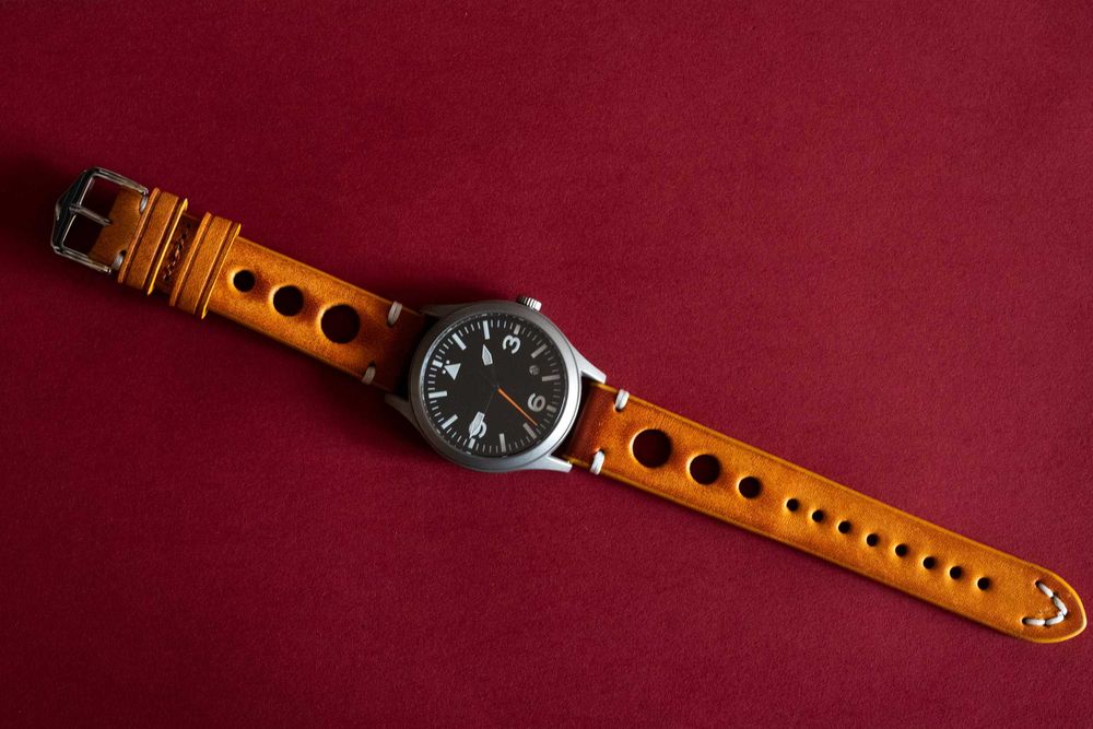 Pasek do zegarka z jasne, naturalnej skóry 20mm Kraków