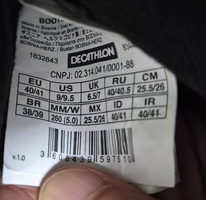 Botas Caminhada SH100 - Quechua (Novas)