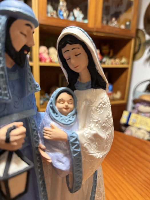 Sagrada família pintada à mão