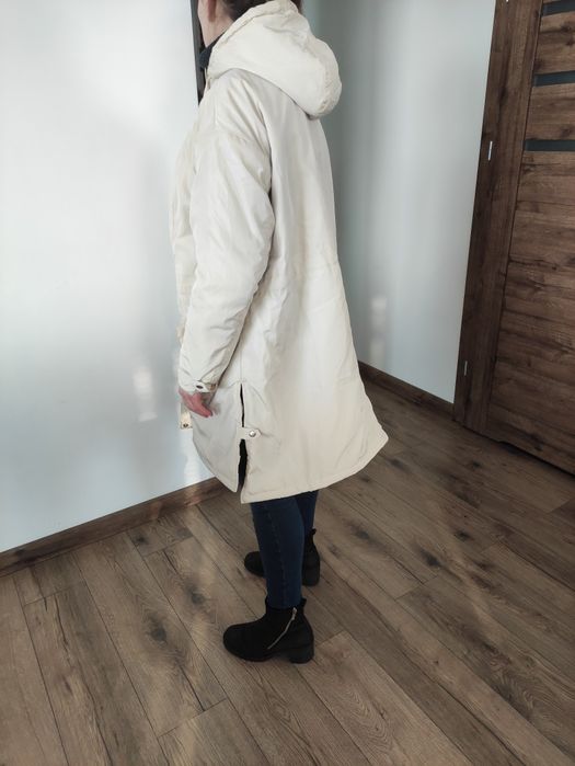 Kurtka kremowa ocieplana 50 5XL Bonprix