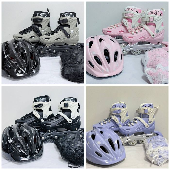 Ролики набор з захистом та шоломом Maraton Vega 31-42 розміри