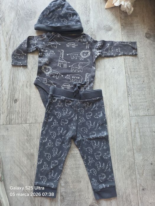 Komplet 3-6m szary