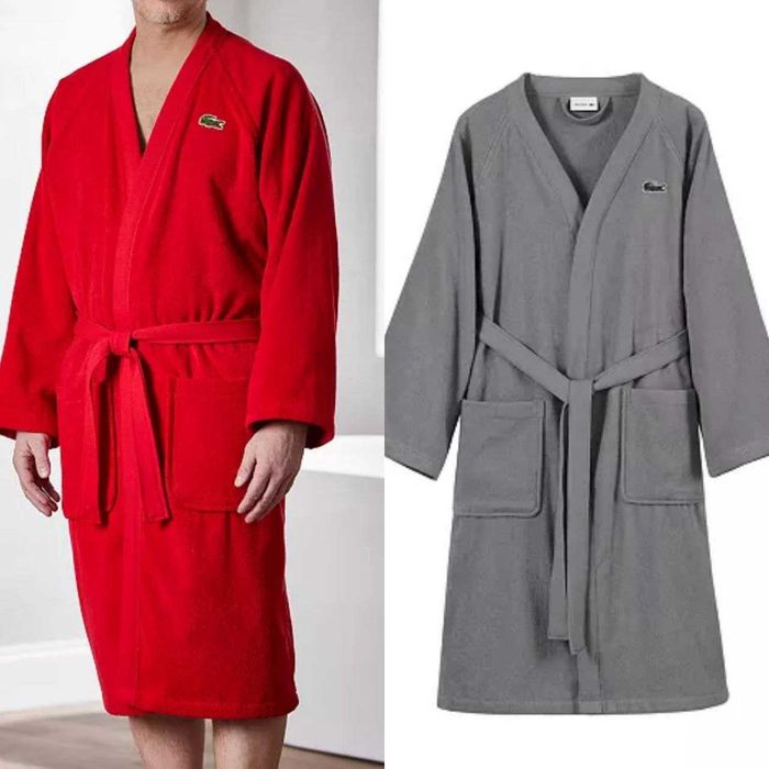 Халат банний Lacoste Home Logo Patch 100 Cotton Pique Bath Robe унісекс