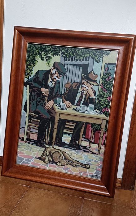 Quadro Os velhotes meio ponto