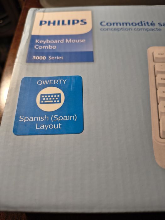 Klawiatura Mysz Philips biała bezprzewodowa