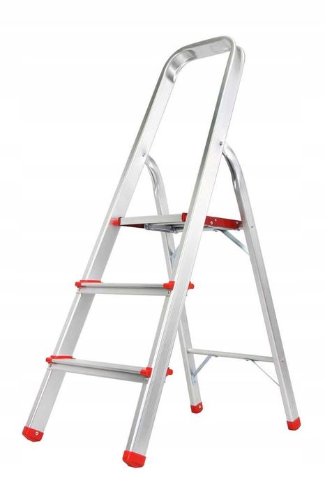 DRABINA DOMOWA DRABINKA 3 stopniowa aluminiowa  podest 150kg