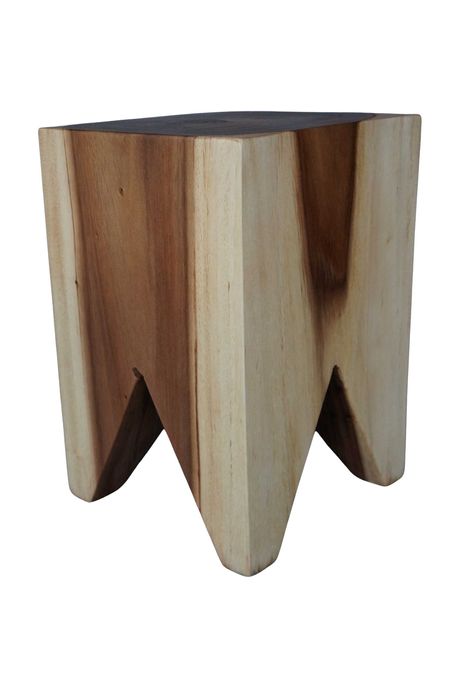 Drewniane siedzisko krzesło taboret kwietnik suar 45 cm lite drewno