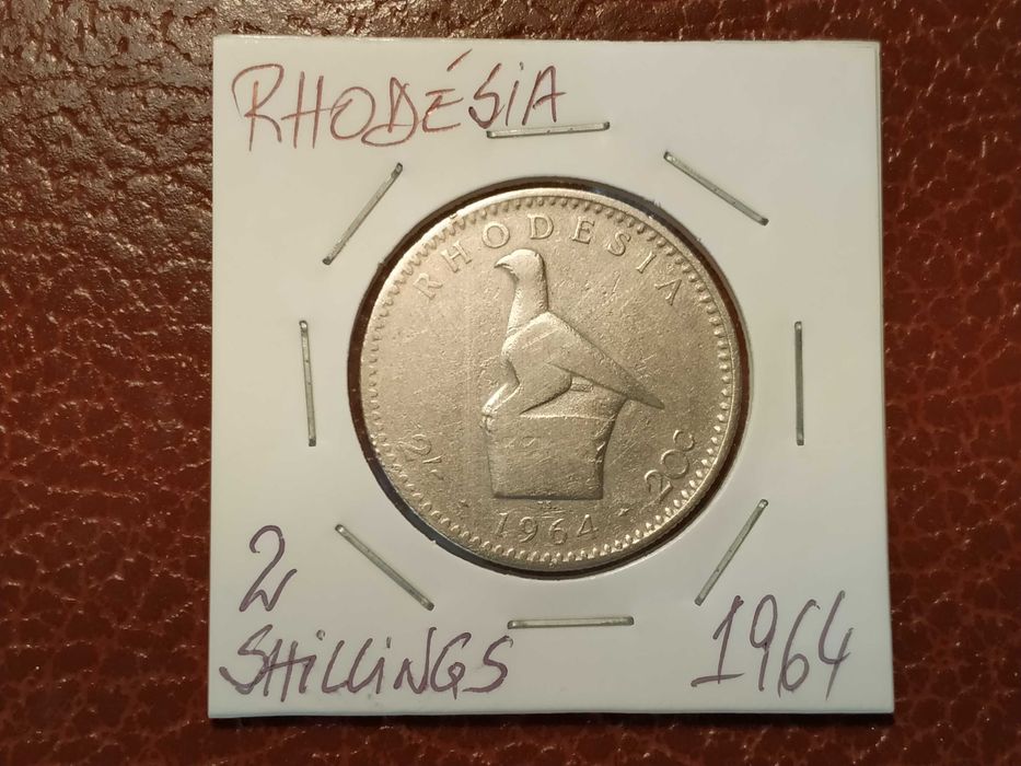A38 moeda de 2 shillings de 1964 - Rodésia (Países extintos)