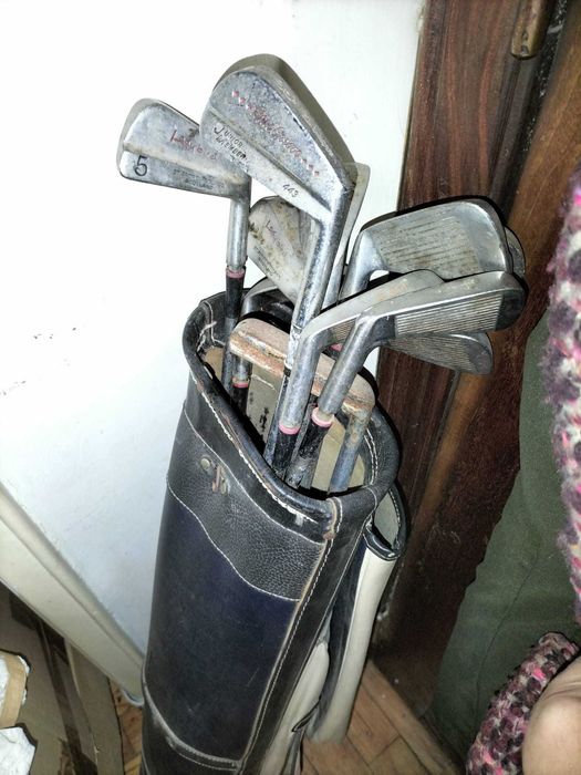Conjunto antigo de tacos de golfe PGA XGR Dyna-Balance + saco vintage
