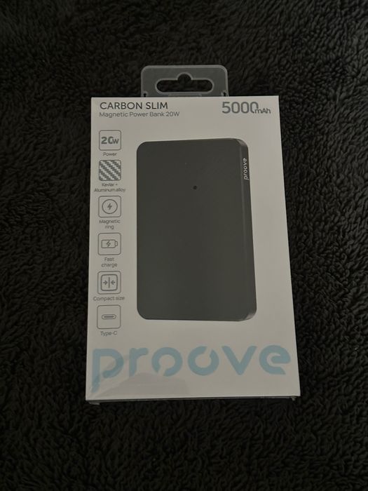 ПаверБанк/Proove Carbon Slim 5000 mAh 20W — чорний
