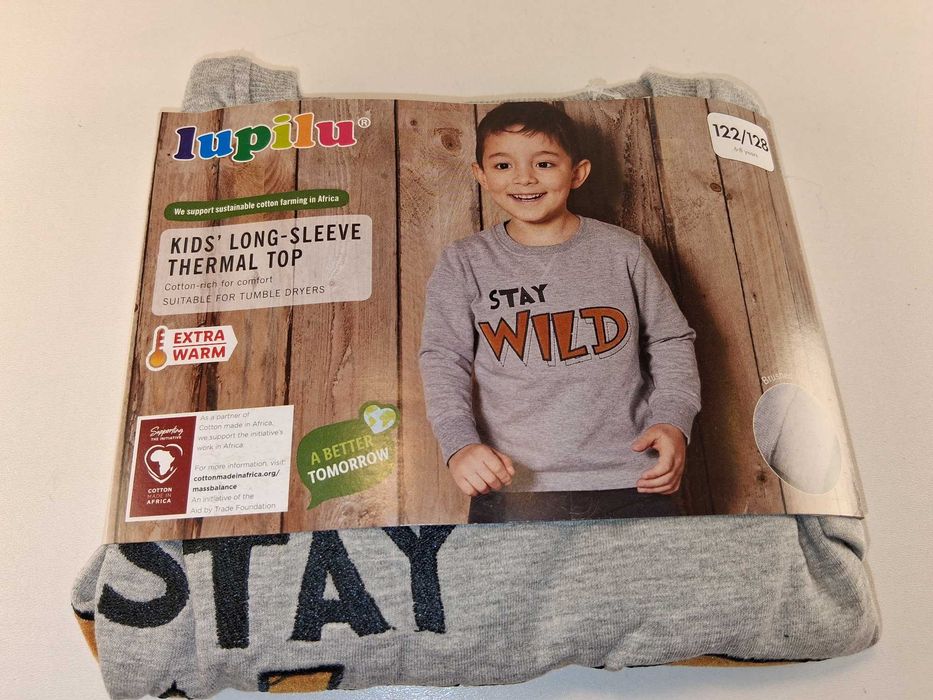 A179 Lupilu Dziecięca Koszulka Termiczna Długi Rękaw Wild Rozm 122/128