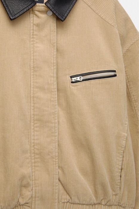 Вельветова куртка з коміром xs s