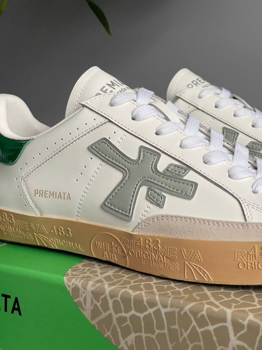 Кросівки Чоловічі Premiata Stevend White Green Grey Beige  41-45 Топ