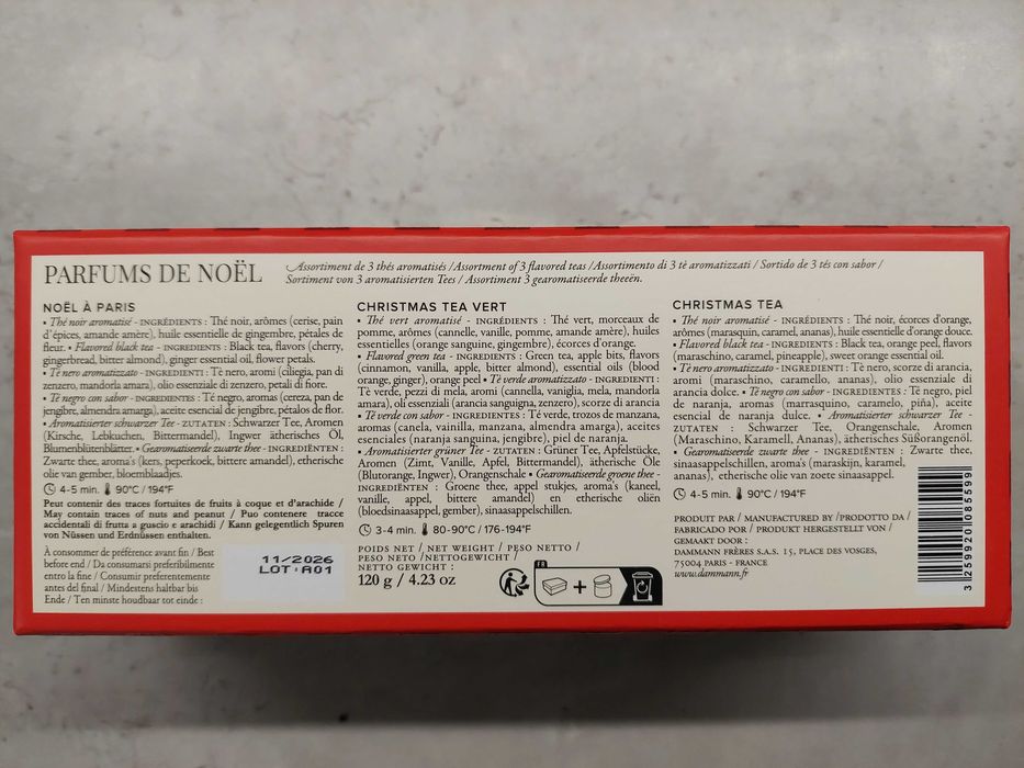 Zestaw Świąteczny - Herbata Dammann Freres + Świeczki Sojowe YUSH