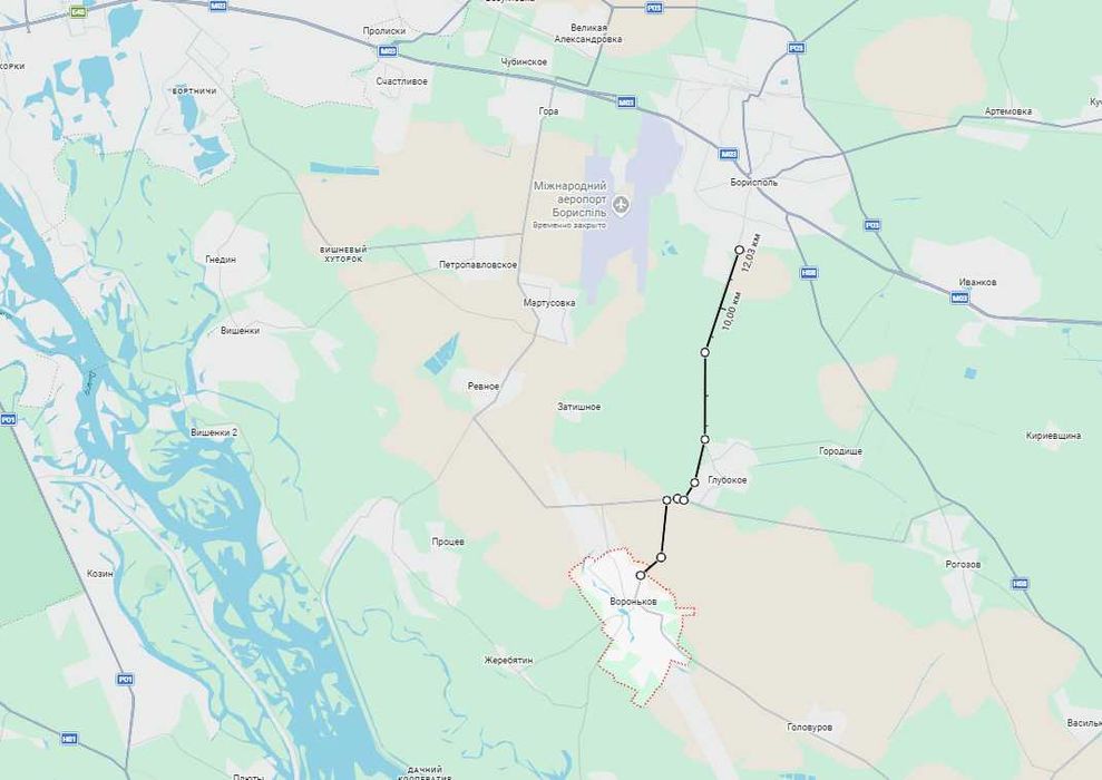 Ділянка 20 соток під житловий будинок Бориспільський район с.Вороньків