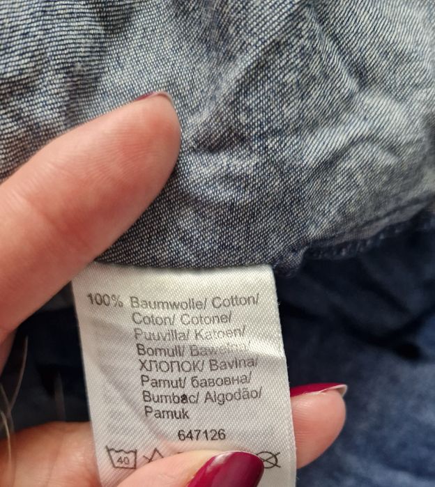 Długa sukienka hiszpanka z falbanami jeansowa