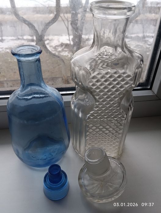 Графін скляний, 0.5 і 1 л