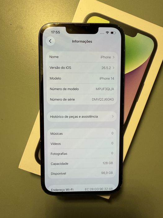 Apple iPhone 14 de 128Gb Preto