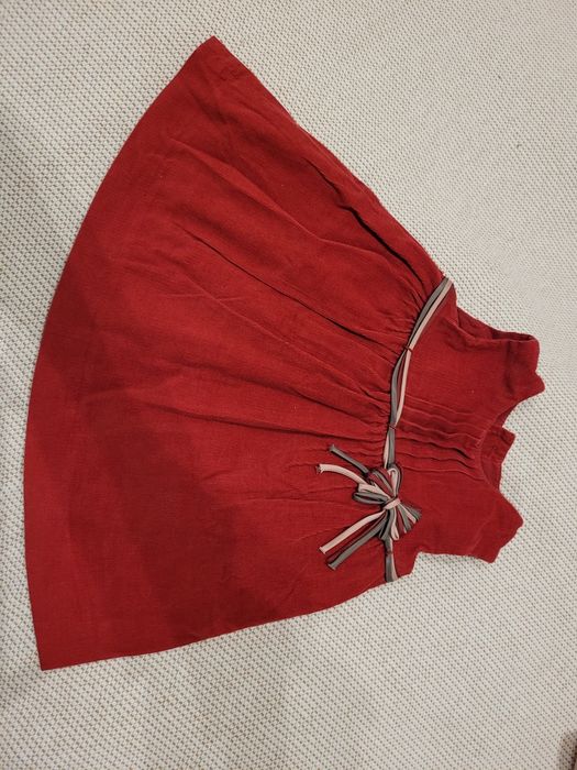 Sukienka Zara r. 6-9 mies, sztruks,mięciutka