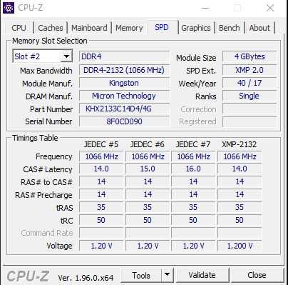 HyperX Fury DDR4 8GB (2x4GB) 2133MHz CL14 | MemTest OK