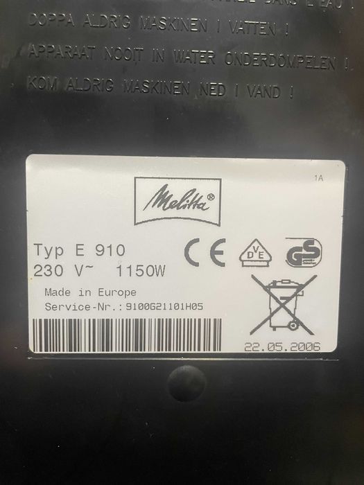 Melitta Caffeo No64 na części