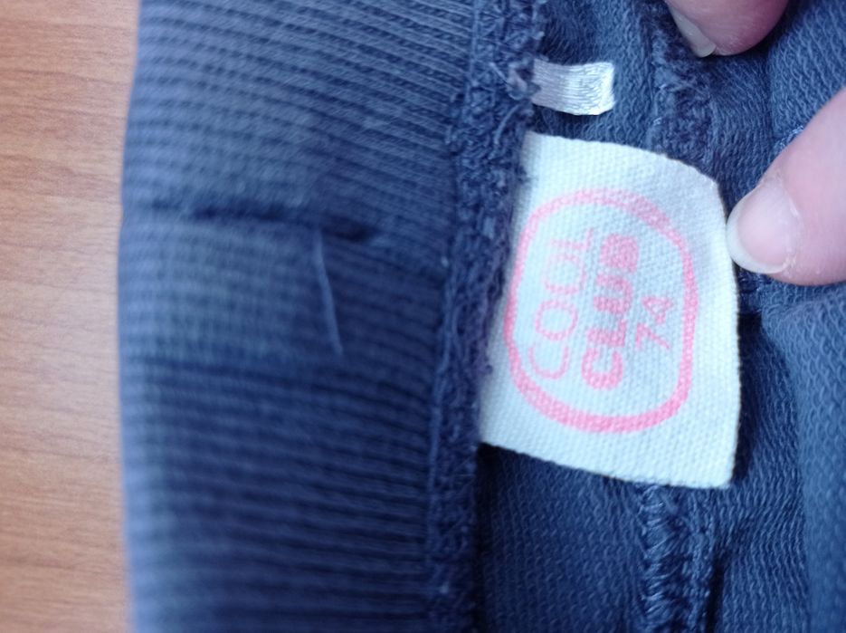 Spodnie niemowlęce dla chłopca rozmiar 74