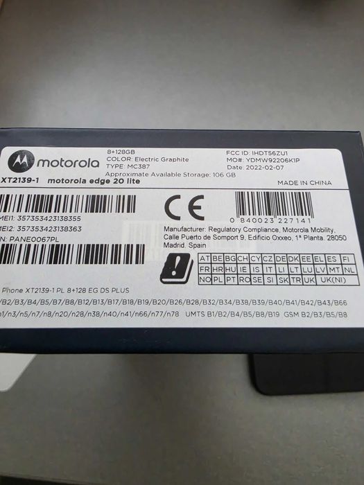 Motorola  edge 20 lite