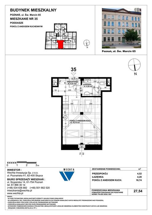 1-pokojowe mieszkanie 27m2 Bez Pośredników