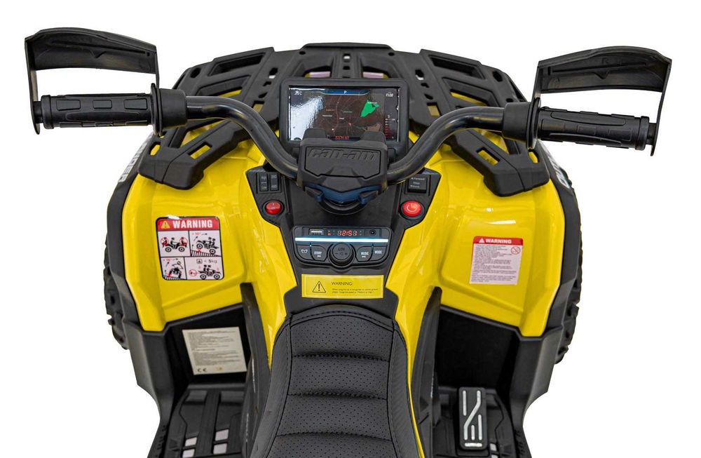 Quad na akumulator dla dzieci Can Am Outlander ATV z pilotem Żółty