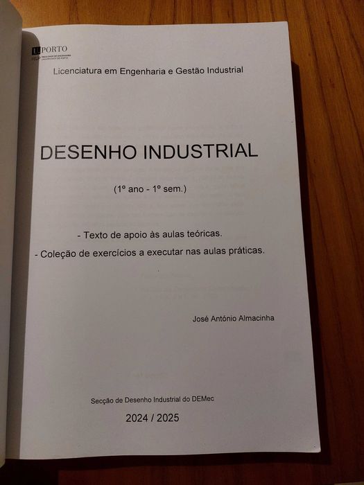 Livro Desenho Industrial FEUP - edição 2024/2025