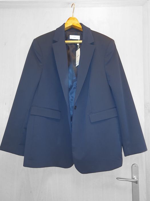 Elegancka marynarka granat damska Mango XXL 52