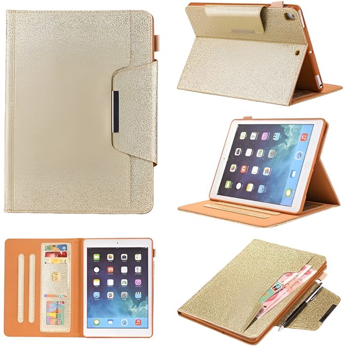 Etui Ochronne do iPad Air/Air2/Pro 9.7" Klapka Brokatowe Złote