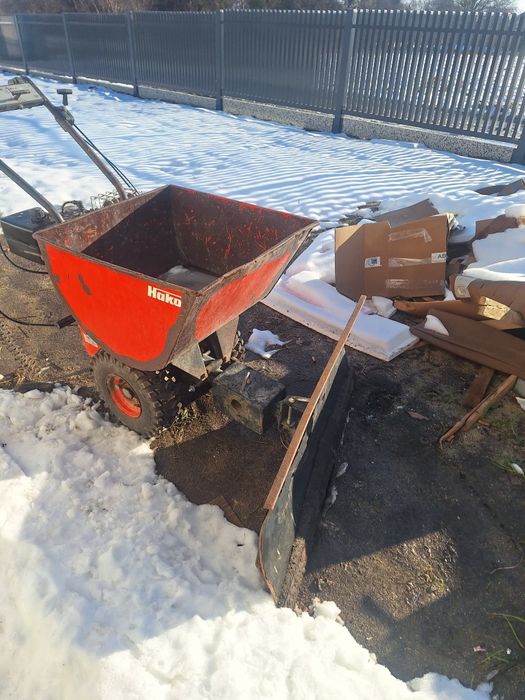 Hako traktorek taczka z plugiem czterosow benzyna