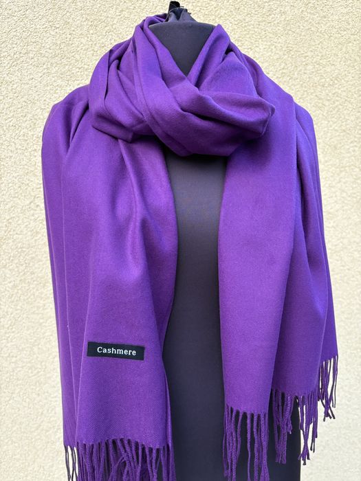 Szalik kaszmirowy gladki unisex